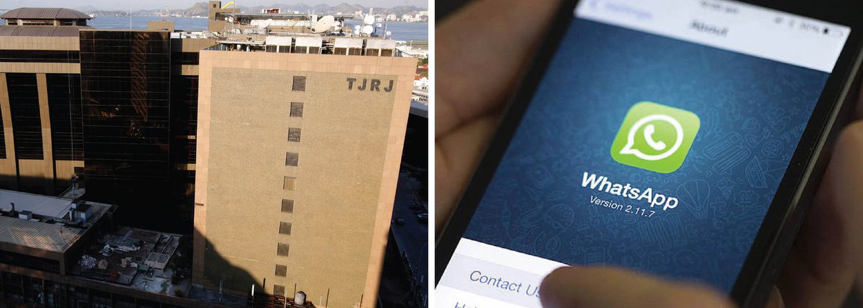 Em protesto contra a decisão que bloqueou o aplicativo Whatsapp no Brasil, o grupo de hackers Anonymous anunciou nesta terça-feira, 19, que organizou um ataque contra o site do Tribunal de Justiça do Estado do Rio de Janeiro, jurisdição de onde partiu a ordem que suspendeu o app; segundo o Anonymous, a página do TJ-RJ saiu do ar por conta de um ataque DDoS. "A balança da justiça hoje equilibra-se com o crime de um lado e o dinheiro do outro. Eis que aqui repetimos o gesto de V, na destruição de um símbolo que há tempos desvirtuou-se", disse o grupo no anúncio do ataque (Foto: Aquiles Lins) Em protesto contra a decisão que bloqueou o aplicativo Whatsapp no Brasil, o grupo de hackers Anonymous anunciou nesta terça-feira, 19, que organizou um ataque contra o site do Tribunal de Justiça do Estado do Rio de Janeiro, jurisdição de onde partiu a ordem que suspendeu o app; segundo o Anonymous, a página do TJ-RJ saiu do ar por conta de um ataque DDoS. "A balança da justiça hoje equilibra-se com o crime de um lado e o dinheiro do outro. Eis que aqui repetimos o gesto de V, na destruição de um símbolo que há tempos desvirtuou-se", disse o grupo no anúncio do ataque