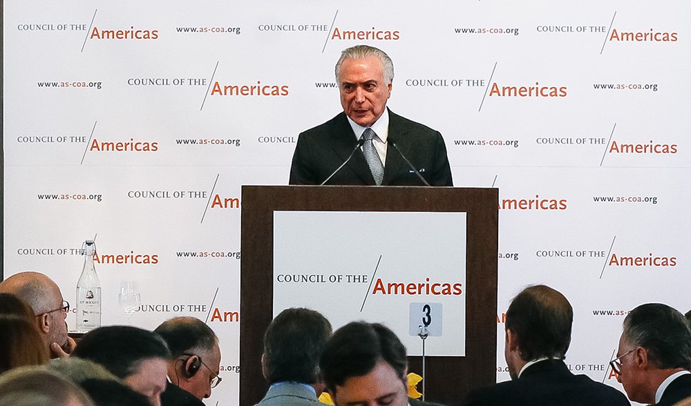 Nova Iorque - EUA, 21/09/2016. Presidente Michel Temer durante almoço ampliado com Empresário e Investidores, promovido pelo Conselho das Américas. Foto: Beto Barata/PR (Foto: Paulo Emílio) Nova Iorque - EUA, 21/09/2016. Presidente Michel Temer durante almoço ampliado com Empresário e Investidores, promovido pelo Conselho das Américas. Foto: Beto Barata/PR