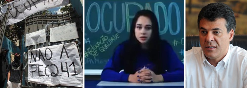 Em vídeo, alunos do Colégio Estadual Basílio Vicente de Castro (Curitiba) citam poema de Bertold Brecht e dizem que do analfabeto político nasce o "pior de todos os bandidos, que é o político vigarista, pilantra, corrupto e lacaio das empresas nacionais e multinacionais", depois que o governador Beto Richa (PSDB) chamou de "politizado" o movimento de ocupação nas 350 escolas no Estado contrário à MP do Ensino Médio e à PEC 241, do governo Temer, que tem o PSDB na base aliada; crise na educação piora com greve dos professores; pressão sobre Richa aumenta; assista (Foto: Leonardo Lucena) Em vídeo, alunos do Colégio Estadual Basílio Vicente de Castro (Curitiba) citam poema de Bertold Brecht e dizem que do analfabeto político nasce o "pior de todos os bandidos, que é o político vigarista, pilantra, corrupto e lacaio das empresas nacionais e multinacionais", depois que o governador Beto Richa (PSDB) chamou de "politizado" o movimento de ocupação nas 350 escolas no Estado contrário à MP do Ensino Médio e à PEC 241, do governo Temer, que tem o PSDB na base aliada; crise na educação piora com greve dos professores; pressão sobre Richa aumenta; assista