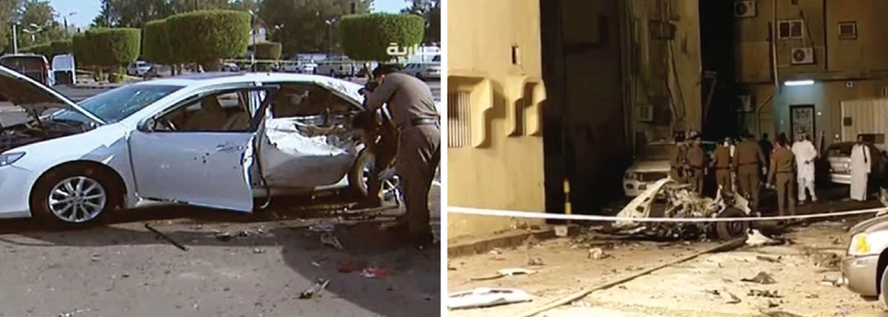 Atentados suicidas atingiram três cidades na Arábia Saudita nesta segunda-feira, 4, em ataques aparentemente coordenados; explosões tiveram como alvo diplomatas norte-americanos, fiéis xiitas e o centro de segurança de uma mesquita em Medina, cidade sagrada do Islã; televisão estatal saudita disse que um número inicial de mortos em Medina incluía os três homens-bomba e dois seguranças (Foto: Aquiles Lins) Atentados suicidas atingiram três cidades na Arábia Saudita nesta segunda-feira, 4, em ataques aparentemente coordenados; explosões tiveram como alvo diplomatas norte-americanos, fiéis xiitas e o centro de segurança de uma mesquita em Medina, cidade sagrada do Islã; televisão estatal saudita disse que um número inicial de mortos em Medina incluía os três homens-bomba e dois seguranças