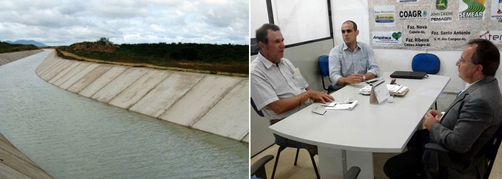 Grupos empresariais da Itália, Londres e Israel manifestaram interesse em investir em Alagoas, notadamente nos municípios do Sertão alagoano ao longo do Canal do Sertão; já, ocorreu, inclusive, discussão sobre disponibilidade de terras, valores por hectares, política de gastos, oferta de água, densidade demográfica, entre outras questões (Foto: Voney Malta) Grupos empresariais da Itália, Londres e Israel manifestaram interesse em investir em Alagoas, notadamente nos municípios do Sertão alagoano ao longo do Canal do Sertão; já, ocorreu, inclusive, discussão sobre disponibilidade de terras, valores por hectares, política de gastos, oferta de água, densidade demográfica, entre outras questões