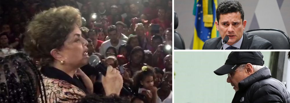 Ao participar do comício da candidata Alice Portugal (PC do B) nesta noite em Salvador, a presidente afastada Dilma Rousseff apontou motivação eleitoral na decisão do juiz Sergio Moro de prender o ex-ministro Guido Mantega no Hospital Albert Einstein; "O ministro estava num hospital onde sua mulher estava sendo operada de câncer. Ora, ele tem moradia conhecida. A pergunta é: por que prender? A resposta é: para influenciar na campanha eleitoral", disse Dilma; "Lamentamos profundamente esse fato porque nenhum governo combateu mais a corrupção do que o meu e o do presidente Lula" (Foto: Leonardo Attuch) Ao participar do comício da candidata Alice Portugal (PC do B) nesta noite em Salvador, a presidente afastada Dilma Rousseff apontou motivação eleitoral na decisão do juiz Sergio Moro de prender o ex-ministro Guido Mantega no Hospital Albert Einstein; "O ministro estava num hospital onde sua mulher estava sendo operada de câncer. Ora, ele tem moradia conhecida. A pergunta é: por que prender? A resposta é: para influenciar na campanha eleitoral", disse Dilma; "Lamentamos profundamente esse fato porque nenhum governo combateu mais a corrupção do que o meu e o do presidente Lula"