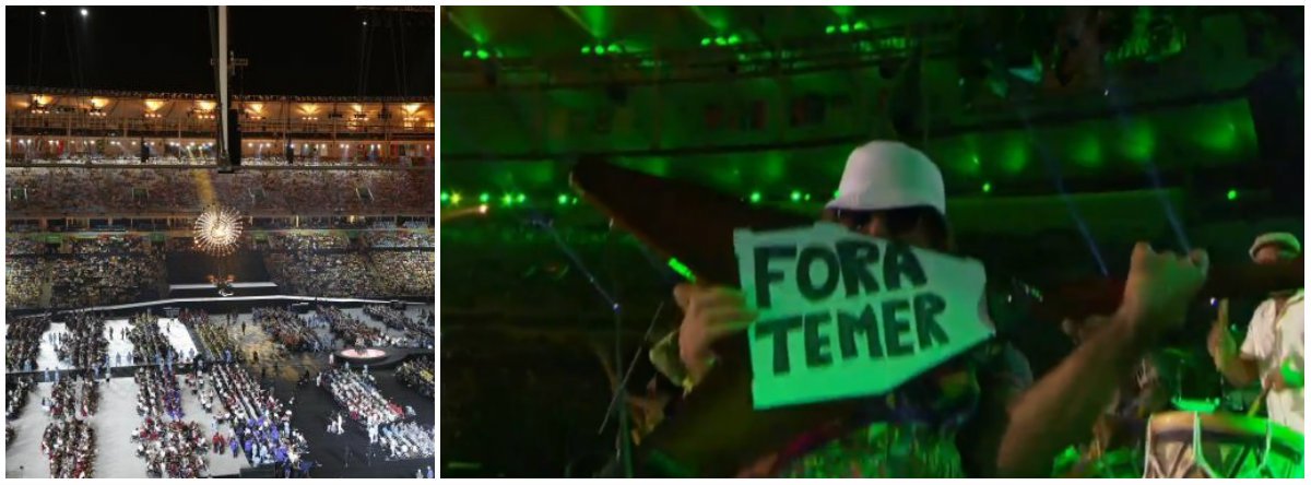 Ao protestar contra Michel Temer, o guitarrista do Nação Zumbi, Lúcio Maia, quebrou o protocolo de encerramento das Paralimpíadas do Rio, no Maracanã; depois de ser focado pelas câmeras, o músico virou a parte de trás de seu instrumento e mostrou um "Fora Temer"; neste final de semana, o peemedebista também foi alvo de protestos no show de Caetano Veloso e Gilberto Gil, em SP, onde ocorrem outras manifestações contra ele (Foto: Leonardo Lucena) Ao protestar contra Michel Temer, o guitarrista do Nação Zumbi, Lúcio Maia, quebrou o protocolo de encerramento das Paralimpíadas do Rio, no Maracanã; depois de ser focado pelas câmeras, o músico virou a parte de trás de seu instrumento e mostrou um "Fora Temer"; neste final de semana, o peemedebista também foi alvo de protestos no show de Caetano Veloso e Gilberto Gil, em SP, onde ocorrem outras manifestações contra ele