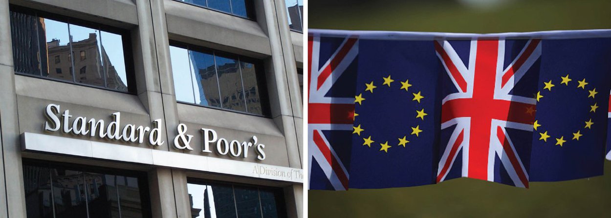 A agência de classificação de risco Standard & Poor's cortou nesta segunda-feira a nota soberana do Reino Unido em dois degraus, para "AA" ante "AAA", e alertou que pode reduzi-la ainda mais após os britânicos votarem pela saída da União Europeia na semana passada (Foto: Gisele Federicce) A agência de classificação de risco Standard & Poor's cortou nesta segunda-feira a nota soberana do Reino Unido em dois degraus, para "AA" ante "AAA", e alertou que pode reduzi-la ainda mais após os britânicos votarem pela saída da União Europeia na semana passada