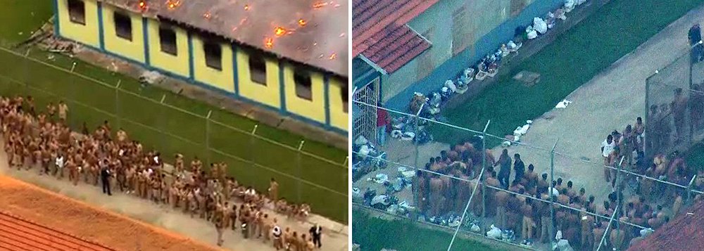 Policiais militares fazem uma varredura na região de Franco da Rocha, na Grande São Paulo, em busca de presos que fugiram na noite desta segunda-feira 17, após uma rebelião no Hospital de Custódia e Tratamento Psiquiátrico (HCTP) professor André Teixeira Lima; até às 8h30 de hoje, tinham sido recapturados 40 dos 55 fugitivos, segundo a Secretaria de Administração Penitenciária (Foto: Gisele Federicce) Policiais militares fazem uma varredura na região de Franco da Rocha, na Grande São Paulo, em busca de presos que fugiram na noite desta segunda-feira 17, após uma rebelião no Hospital de Custódia e Tratamento Psiquiátrico (HCTP) professor André Teixeira Lima; até às 8h30 de hoje, tinham sido recapturados 40 dos 55 fugitivos, segundo a Secretaria de Administração Penitenciária