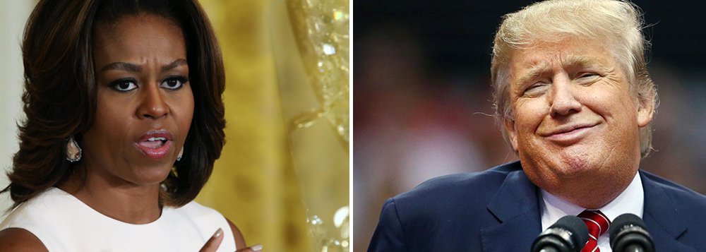 Primeira-dama dos Estados Unidos, Michelle Obama, disse ter ficado profundamente abalada com os comentários do candidato republicano à Casa Branca, Donald Trump, sobre o seu comportamento abusivo com mulheres; "Eu não consigo acreditar que eu estou dizendo que um candidato à presidência dos Estados Unidos se vangloriou de atacar sexualmente mulheres", afirmou; "Isso não é normal, isso não é a política usual", completou (Foto: Paulo Emílio) Primeira-dama dos Estados Unidos, Michelle Obama, disse ter ficado profundamente abalada com os comentários do candidato republicano à Casa Branca, Donald Trump, sobre o seu comportamento abusivo com mulheres; "Eu não consigo acreditar que eu estou dizendo que um candidato à presidência dos Estados Unidos se vangloriou de atacar sexualmente mulheres", afirmou; "Isso não é normal, isso não é a política usual", completou