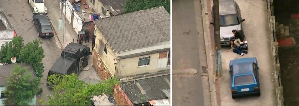 Mais uma pessoa morreu em decorrência da operação da PM-RJ, iniciada no último dia 20, para prender os homens que participaram do resgate do preso Nicolas Labre Pereira de Jesus, 28 anos, o Fat Family; de acordo com o Batalhão do Irajá, no Morro do Chaves, na zona norte da cidade, houve um confronto entre policiais e criminosos armados; segundo a polícia, o homem que morreu estava envolvido no confronto armado; na versão dos policiais, ele estava com um fuzil quando foi encontrado pela polícia e ainda chegou a ser levado para o Hospital Carlos Chagas, mas morreu em seguida
(Foto: Leonardo Lucena)
Mais uma pessoa morreu em decorrência da operação da PM-RJ, iniciada no último dia 20, para prender os homens que participaram do resgate do preso Nicolas Labre Pereira de Jesus, 28 anos, o Fat Family; de acordo com o Batalhão do Irajá, no Morro do Chaves, na zona norte da cidade, houve um confronto entre policiais e criminosos armados; segundo a polícia, o homem que morreu estava envolvido no confronto armado; na versão dos policiais, ele estava com um fuzil quando foi encontrado pela polícia e ainda chegou a ser levado para o Hospital Carlos Chagas, mas morreu em seguida