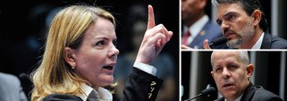 Colunista Jeferson Miola destaca o discurso feito senadora Gleisi Hoffmann (PT-PR) na sessão desta quinta-feira 25 no "tribunal de exceção do impeachment" e diz que logo "o relógio do golpe andou"; "Quando alcançou as 14h35, o testemunho-chave indicado pelos golpistas, o procurador do Ministério Público junto ao TCU, Júlio Marcelo de Oliveira, foi desmascarado como militante partidário que se disfarçou de 'técnico do TCU' para forjar um parecer de oposição à Presidente Dilma"; depois, "outra fraude dos golpistas foi desmascarada: o segundo testemunho de acusação, o auditor do TCU Antonio Carlos D´Ávila, confessou ter ajudado o 'técnico do TCU' na montagem da farsa" (Foto: Jeferson Miola) Colunista Jeferson Miola destaca o discurso feito senadora Gleisi Hoffmann (PT-PR) na sessão desta quinta-feira 25 no "tribunal de exceção do impeachment" e diz que logo "o relógio do golpe andou"; "Quando alcançou as 14h35, o testemunho-chave indicado pelos golpistas, o procurador do Ministério Público junto ao TCU, Júlio Marcelo de Oliveira, foi desmascarado como militante partidário que se disfarçou de 'técnico do TCU' para forjar um parecer de oposição à Presidente Dilma"; depois, "outra fraude dos golpistas foi desmascarada: o segundo testemunho de acusação, o auditor do TCU Antonio Carlos D´Ávila, confessou ter ajudado o 'técnico do TCU' na montagem da farsa"