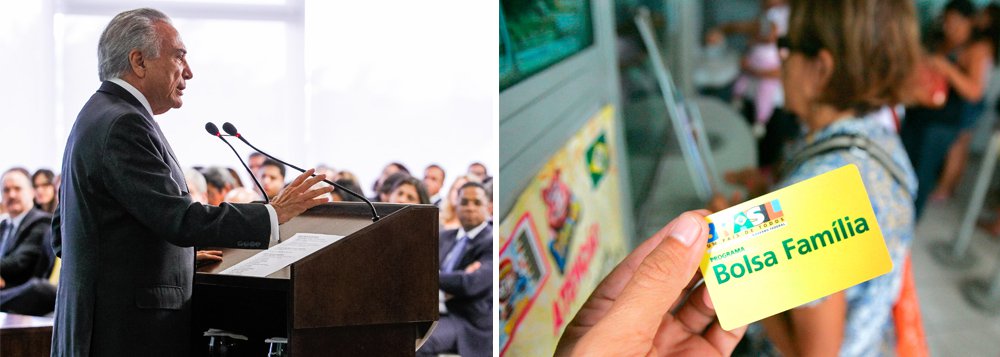Embora tenha chegado ao poder com o discurso de que colocaria as contas públicas em ordem, o interino ampliou o rombo fiscal e não tem parado de fazer "bondades" durante sua fase de governo provisório; em cerimônia no Palácio do Planalto nesta quarta-feira 29, ele anunciou reajuste de 12,5% no Bolsa Família, mais que a inflação e que os 9% anunciados anteriormente pela presidente Dilma Rousseff; segundo ele, o aumento está de acordo com as condições econômicas do governo e "não altera em nada a questão orçamentária"; nesta terça, o Governo Central (Tesouro Nacional, Previdência Social e Banco Central) registrou o maior déficit primário da história para meses de maio: R$ 15,494 bilhões (Foto: Gisele Federicce) Embora tenha chegado ao poder com o discurso de que colocaria as contas públicas em ordem, o interino ampliou o rombo fiscal e não tem parado de fazer "bondades" durante sua fase de governo provisório; em cerimônia no Palácio do Planalto nesta quarta-feira 29, ele anunciou reajuste de 12,5% no Bolsa Família, mais que a inflação e que os 9% anunciados anteriormente pela presidente Dilma Rousseff; segundo ele, o aumento está de acordo com as condições econômicas do governo e "não altera em nada a questão orçamentária"; nesta terça, o Governo Central (Tesouro Nacional, Previdência Social e Banco Central) registrou o maior déficit primário da história para meses de maio: R$ 15,494 bilhões