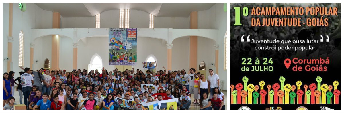 O 1º Acampamento Popular da Juventude – Goiás reúne jovens da Central Única dos Trabalhadores no Estado de Goiás (CUT-GO), Movimento dos Trabalhadores Rurais Sem Terra (MST), Movimento Camponês Popular (MCP), Levante Popular da Juventude (LPJ), Pastoral da Juventude do Meio Popular (PJMP) e Pastoral da Juventude Rural (PJR). O acampamento começou ontem(22) e se estende até domingo (24) (Foto: Fatima 247) O 1º Acampamento Popular da Juventude – Goiás reúne jovens da Central Única dos Trabalhadores no Estado de Goiás (CUT-GO), Movimento dos Trabalhadores Rurais Sem Terra (MST), Movimento Camponês Popular (MCP), Levante Popular da Juventude (LPJ), Pastoral da Juventude do Meio Popular (PJMP) e Pastoral da Juventude Rural (PJR). O acampamento começou ontem(22) e se estende até domingo (24)