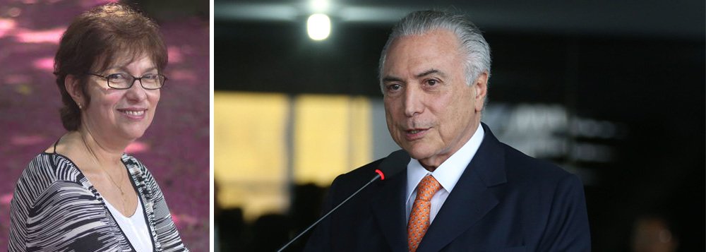 Escritora Leneide Duarte-Plon criticou o artigo do presidente interino Michel Temer no jornal francês Le Monde, em que ele ignora qualquer risco e pinta um país "perfeitamente pronto" e com "democracia consolidada"; "'Democracia consolidada' na visão do presidente interino foi o resultado não dos votos do povo mas da união sagrada do Legislativo mais corrupto do planeta com o Judiciário que se aliou à casa grande para pôr no Executivo um legítimo representante dos interesses da oligarquia que governa de fato desde sempre", afirma; leia íntegra (Foto: Aquiles Lins) Escritora Leneide Duarte-Plon criticou o artigo do presidente interino Michel Temer no jornal francês Le Monde, em que ele ignora qualquer risco e pinta um país "perfeitamente pronto" e com "democracia consolidada"; "'Democracia consolidada' na visão do presidente interino foi o resultado não dos votos do povo mas da união sagrada do Legislativo mais corrupto do planeta com o Judiciário que se aliou à casa grande para pôr no Executivo um legítimo representante dos interesses da oligarquia que governa de fato desde sempre", afirma; leia íntegra