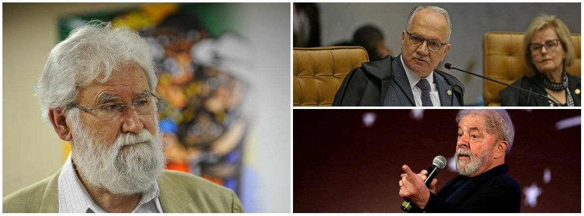 Após o ministro do STF Edson Fachin arquivar o pedido de liberdade de Lula, o teólogo e escritor Leonardo Boff disse que o ministro "deve ser analisado psiquicamente: não sabe distinguir um ladrão correndo com mala cheia de dinheiro de um Lula, preso político, contra o qual não se apresentou nenhuma conta aqui ou fora com dinheiro roubado. Onde está o seu juízo?"; enquanto isso, Fachin mandou soltar o ex-deputado Rodrigo Rocha Loures, flagrado recebendo uma mala com R$ 500 mil em propina da JBS (Foto: Leonardo Lucena) Após o ministro do STF Edson Fachin arquivar o pedido de liberdade de Lula, o teólogo e escritor Leonardo Boff disse que o ministro "deve ser analisado psiquicamente: não sabe distinguir um ladrão correndo com mala cheia de dinheiro de um Lula, preso político, contra o qual não se apresentou nenhuma conta aqui ou fora com dinheiro roubado. Onde está o seu juízo?"; enquanto isso, Fachin mandou soltar o ex-deputado Rodrigo Rocha Loures, flagrado recebendo uma mala com R$ 500 mil em propina da JBS