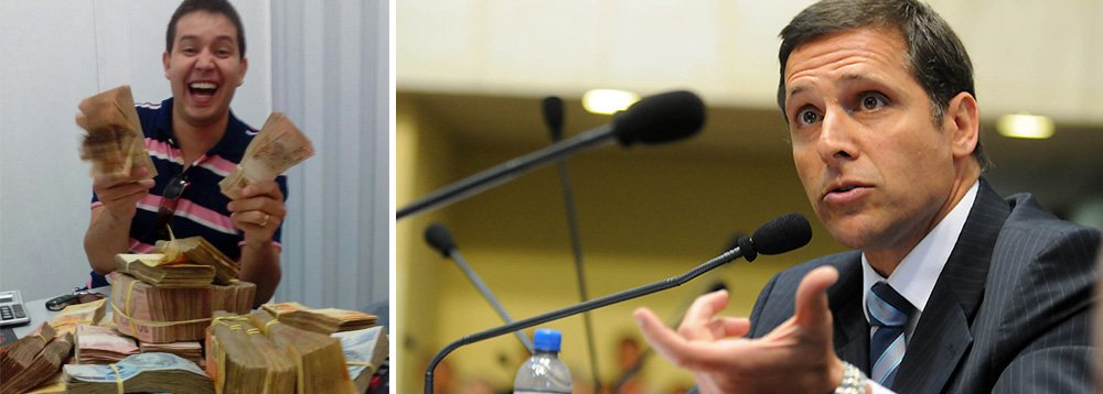 Em seu depoimento à Polícia Civil de São Paulo e ao Ministério Público Estadual no âmbito da operação Alba Branca, o gerente de logística da Cooperativa Orgânica Agrícola Familiar (Coaf), Carlos Luciano Lopes (à esquerda, em foto apreendida pela PF), afirmou que o presidente da Assembleia Legislativa de São Paulo, deputado Fernando Capez (PSDB), era beneficiário de parte das propinas oriundas do esquema de contrato superfaturados na venda de produtos agrícolas e suco de laranja destinados à merenda escolar de prefeituras paulistas; segundo ele, Capez era chamado de "nosso amigo" pelo grupo suspeito de participar do esquema (Foto: Paulo Emílio) Em seu depoimento à Polícia Civil de São Paulo e ao Ministério Público Estadual no âmbito da operação Alba Branca, o gerente de logística da Cooperativa Orgânica Agrícola Familiar (Coaf), Carlos Luciano Lopes (à esquerda, em foto apreendida pela PF), afirmou que o presidente da Assembleia Legislativa de São Paulo, deputado Fernando Capez (PSDB), era beneficiário de parte das propinas oriundas do esquema de contrato superfaturados na venda de produtos agrícolas e suco de laranja destinados à merenda escolar de prefeituras paulistas; segundo ele, Capez era chamado de "nosso amigo" pelo grupo suspeito de participar do esquema