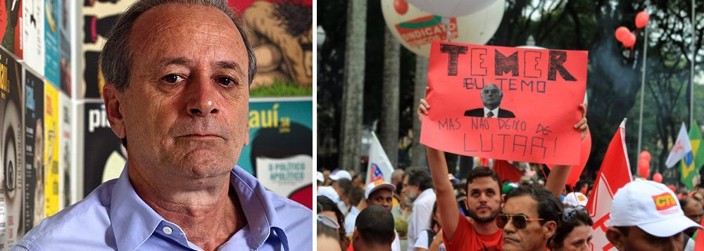 “Para impor o plano de austeridade que lhe foi ditado pelos grandes proprietários, Temer terá de restringir direitos que os pés rapados obtiveram nos últimos anos. Uma parte do povo reagirá. Nalgum grau, haverá violência”, diz o jornalista Mario Sergio Conti; ‘Temer está em vias de ocupar o Executivo. O Estado inteiro estará com a direita. E foi de dentro do Estado que partiram as violências maiores: divulgar um telefonema da presidente; destituí-la’ (Foto: Roberta Namour) “Para impor o plano de austeridade que lhe foi ditado pelos grandes proprietários, Temer terá de restringir direitos que os pés rapados obtiveram nos últimos anos. Uma parte do povo reagirá. Nalgum grau, haverá violência”, diz o jornalista Mario Sergio Conti; ‘Temer está em vias de ocupar o Executivo. O Estado inteiro estará com a direita. E foi de dentro do Estado que partiram as violências maiores: divulgar um telefonema da presidente; destituí-la’