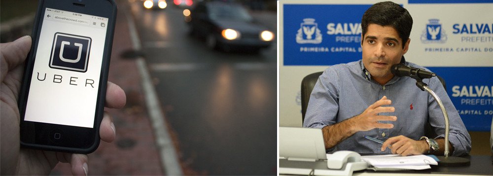 Após aprovação do projeto de lei que proíbe a atuação do Uber em Salvador, a empresa responsável pelo serviço diz que vai continuar operando na cidade; nas redes sociais, moradores da capital baiana participam de uma campanha pela regulamentação da plataforma de serviço de transporte particular de passageiros; o texto que prevê a proibição, de autoria do vereador Alfredo Mangueira (PMDB), foi aprovado nesta quarta-feira (27), por unanimidade; segundo a Câmara, 37 dos 43 vereadores participaram da votação e todos votaram a favor da proibição (Foto: Romulo Faro) Após aprovação do projeto de lei que proíbe a atuação do Uber em Salvador, a empresa responsável pelo serviço diz que vai continuar operando na cidade; nas redes sociais, moradores da capital baiana participam de uma campanha pela regulamentação da plataforma de serviço de transporte particular de passageiros; o texto que prevê a proibição, de autoria do vereador Alfredo Mangueira (PMDB), foi aprovado nesta quarta-feira (27), por unanimidade; segundo a Câmara, 37 dos 43 vereadores participaram da votação e todos votaram a favor da proibição