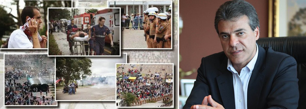 O governador do Paraná, Beto Richa (PSDB), reuniu secretamente membros de sua equipe para discutir o dia 29 de abril, quando se completa um ano do massacre de professores no Centro Cívico, que deixou mais de 200 feridos e teve repercussão nacional; integrantes do executivo consideram que a próxima sexta-feira, dia 29, poderá representar o fim do governo Beto Richa, caso o sindicato leve uma massa considerável às ruas da capital (Foto: Leonardo Lucena) O governador do Paraná, Beto Richa (PSDB), reuniu secretamente membros de sua equipe para discutir o dia 29 de abril, quando se completa um ano do massacre de professores no Centro Cívico, que deixou mais de 200 feridos e teve repercussão nacional; integrantes do executivo consideram que a próxima sexta-feira, dia 29, poderá representar o fim do governo Beto Richa, caso o sindicato leve uma massa considerável às ruas da capital
