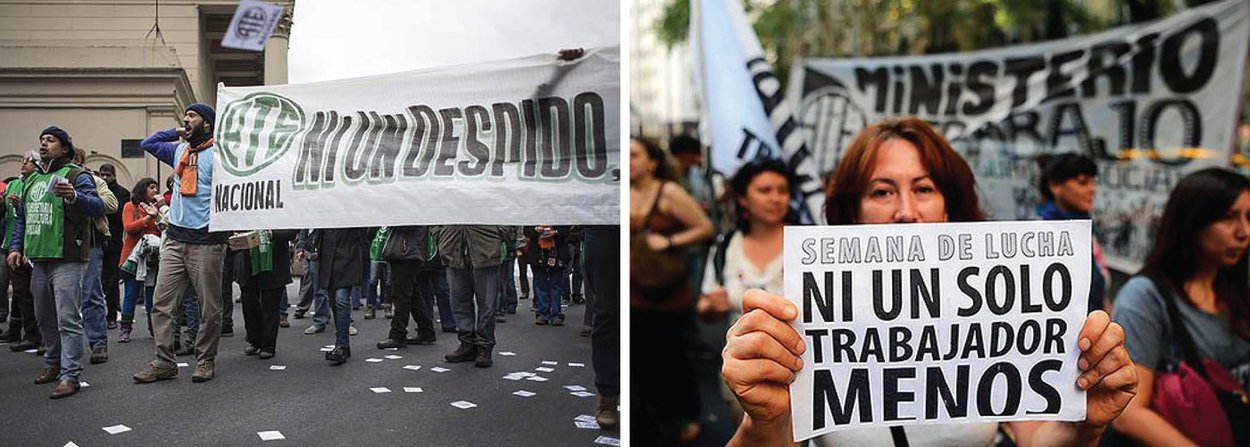 Milhares de trabalhadores da Argentina estão nas ruas de Buenos Aires nesta sexta-feira, 29, em protesto contra o governo de Mauricio Macri; na primeira grande manifestação, organizada por cinco centrais sindicais, partidos da oposição e organizações sociais, eles pedem ações contra a inflação, demissões em massa, aumento de tarifas do setor público (Foto: Aquiles Lins) Milhares de trabalhadores da Argentina estão nas ruas de Buenos Aires nesta sexta-feira, 29, em protesto contra o governo de Mauricio Macri; na primeira grande manifestação, organizada por cinco centrais sindicais, partidos da oposição e organizações sociais, eles pedem ações contra a inflação, demissões em massa, aumento de tarifas do setor público