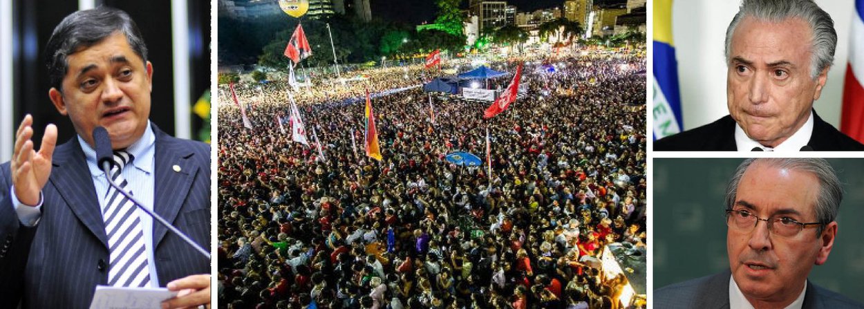 Em entrevista ao 247, o líder do governo na Câmara, deputado José Guimarães (PT-CE), alerta para a guerra de informações que vem sendo conduzida na casa para criar um clima de "fato consumado"; segundo ele, a oposição partiu para o desespero por não ter os apoios necessários para o golpe; "eles sabem que não têm os votos e estão vendo a sociedade se levantar em defesa da democracia"; ontem, mais de 50 mil pessoas participaram de um ato em defesa da legalidade no Rio de Janeiro; "o golpe Temer-Cunha será derrotado no plenário e nas ruas" (Foto: Fatima 247) Em entrevista ao 247, o líder do governo na Câmara, deputado José Guimarães (PT-CE), alerta para a guerra de informações que vem sendo conduzida na casa para criar um clima de "fato consumado"; segundo ele, a oposição partiu para o desespero por não ter os apoios necessários para o golpe; "eles sabem que não têm os votos e estão vendo a sociedade se levantar em defesa da democracia"; ontem, mais de 50 mil pessoas participaram de um ato em defesa da legalidade no Rio de Janeiro; "o golpe Temer-Cunha será derrotado no plenário e nas ruas"