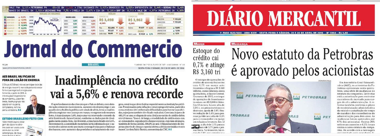 O Jornal do Commercio e o Diário Mercantil, do Grupo Diários Associados, encerraram nesta sexta (29) suas atividades; na capa da edição de hoje, o jornal ressalta que é o veículo de comunicação há mais tempo em circulação ininterrupta no país; “Nesses quase dois séculos foi testemunho de todos os episódios que marcaram a história”, diz o comunicado aos leitores
(Foto: Valter Lima) O Jornal do Commercio e o Diário Mercantil, do Grupo Diários Associados, encerraram nesta sexta (29) suas atividades; na capa da edição de hoje, o jornal ressalta que é o veículo de comunicação há mais tempo em circulação ininterrupta no país; “Nesses quase dois séculos foi testemunho de todos os episódios que marcaram a história”, diz o comunicado aos leitores