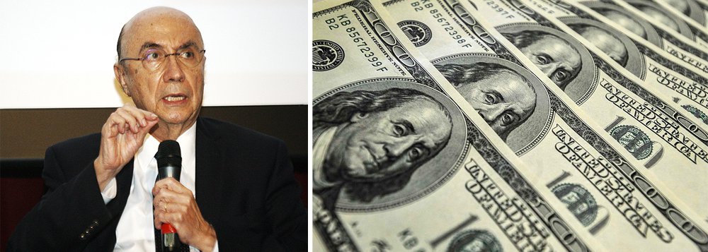 Vice Michel Temer (PMDB-SP) e seu provável ministro da Fazenda, Henrique Meirelles, já definiram que, se tomarem posse em maio, vão tentar evitar uma queda mais acentuada na cotação do dólar; a moeda, que estava acima de R$ 4 até fevereiro, fechou em R$ 3,44 na sexta; Temer avalia que a queda do dólar pode prejudicar as exportações brasileiras, uma das "alavancas" da retomada (Foto: Roberta Namour) Vice Michel Temer (PMDB-SP) e seu provável ministro da Fazenda, Henrique Meirelles, já definiram que, se tomarem posse em maio, vão tentar evitar uma queda mais acentuada na cotação do dólar; a moeda, que estava acima de R$ 4 até fevereiro, fechou em R$ 3,44 na sexta; Temer avalia que a queda do dólar pode prejudicar as exportações brasileiras, uma das "alavancas" da retomada