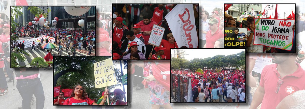 Milhares de manifestantes protestam pela democracia, a favor do mandato da presidente Dilma Rousseff e em apoio ao ex-presidente Lula em diversas cidades do país; na Avenida Paulista, em São Paulo, manifestantes empunham bandeiras do PT e movimentos sociais no vão-livre do Masp; três carros de som estão nas proximidades; no Rio, manifestantes pedem a saída de Eduardo Cunha da presidência da Câmara; ao todo, há protestos contra o impeachment em 22 estados, reunindo mais de 1,2 milhão de pessoas, segundo os organizadores; presença de Lula é esperada na capital paulista; o que mais se ouve nas manifestações é: "não vai ter golpe, não vai ter golpe" (Foto: Aquiles Lins) Milhares de manifestantes protestam pela democracia, a favor do mandato da presidente Dilma Rousseff e em apoio ao ex-presidente Lula em diversas cidades do país; na Avenida Paulista, em São Paulo, manifestantes empunham bandeiras do PT e movimentos sociais no vão-livre do Masp; três carros de som estão nas proximidades; no Rio, manifestantes pedem a saída de Eduardo Cunha da presidência da Câmara; ao todo, há protestos contra o impeachment em 22 estados, reunindo mais de 1,2 milhão de pessoas, segundo os organizadores; presença de Lula é esperada na capital paulista; o que mais se ouve nas manifestações é: "não vai ter golpe, não vai ter golpe"
