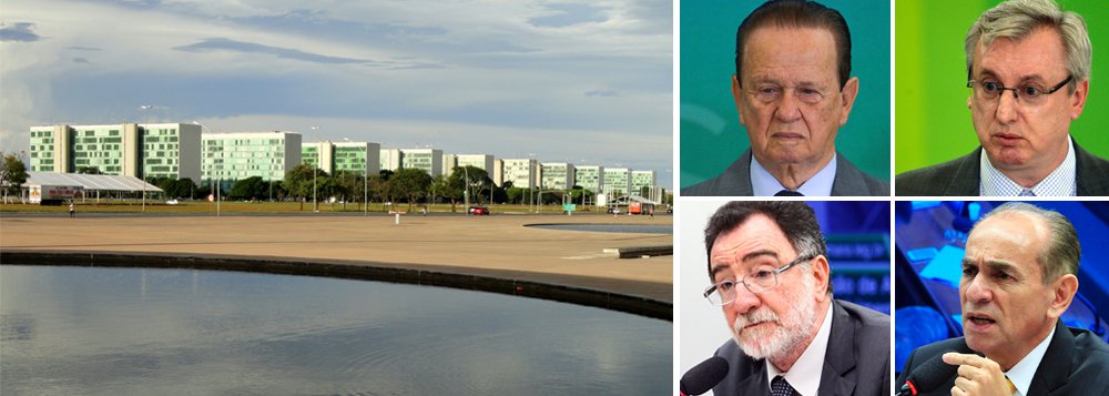 Saída temporária dos ministros peemedebistas Mauro Lopes (Aviação Civil), Celso Pansera (Ciência e Tecnologia) e Marcelo Castro (Saúde) já era esperada como parte da estratégia do governo para tentar barrar o impedimento, assim como a exoneração do ministro petista e também deputado Patrus Ananias (Desenvolvimento Agrário); o Diário Oficial da União ainda confirmou ainda a exoneração de Gilberto Occhi do cargo de ministro da Integração Nacional, depois que seu partido, o PP, anunciou na terça-feira que estava deixando o governo e entregando os cargos que ocupava da administração federal (Foto: Roberta Namour) Saída temporária dos ministros peemedebistas Mauro Lopes (Aviação Civil), Celso Pansera (Ciência e Tecnologia) e Marcelo Castro (Saúde) já era esperada como parte da estratégia do governo para tentar barrar o impedimento, assim como a exoneração do ministro petista e também deputado Patrus Ananias (Desenvolvimento Agrário); o Diário Oficial da União ainda confirmou ainda a exoneração de Gilberto Occhi do cargo de ministro da Integração Nacional, depois que seu partido, o PP, anunciou na terça-feira que estava deixando o governo e entregando os cargos que ocupava da administração federal