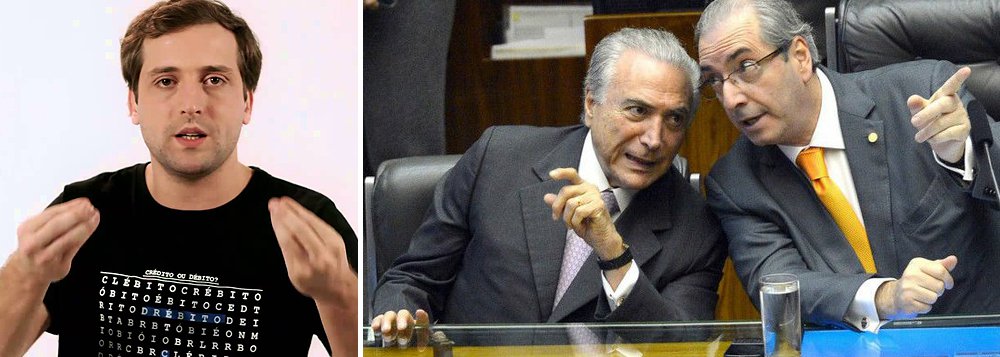 "Sonho com uma segunda-feira em que os dois lados percebam que o inimigo não está do outro lado do muro que foi erguido na esplanada. O inimigo está lá dentro do Congresso, tentando tomar o poder. E tudo indica que vai conseguir", diz Gregório Duvivier; "O Brasil não está dividido. O Brasil está unido pelo repúdio a Eduardo Cunha e Michel Temer. Independente do resultado, precisamos ir para rua. Pela primeira vez, juntos" (Foto: Leonardo Attuch) "Sonho com uma segunda-feira em que os dois lados percebam que o inimigo não está do outro lado do muro que foi erguido na esplanada. O inimigo está lá dentro do Congresso, tentando tomar o poder. E tudo indica que vai conseguir", diz Gregório Duvivier; "O Brasil não está dividido. O Brasil está unido pelo repúdio a Eduardo Cunha e Michel Temer. Independente do resultado, precisamos ir para rua. Pela primeira vez, juntos"