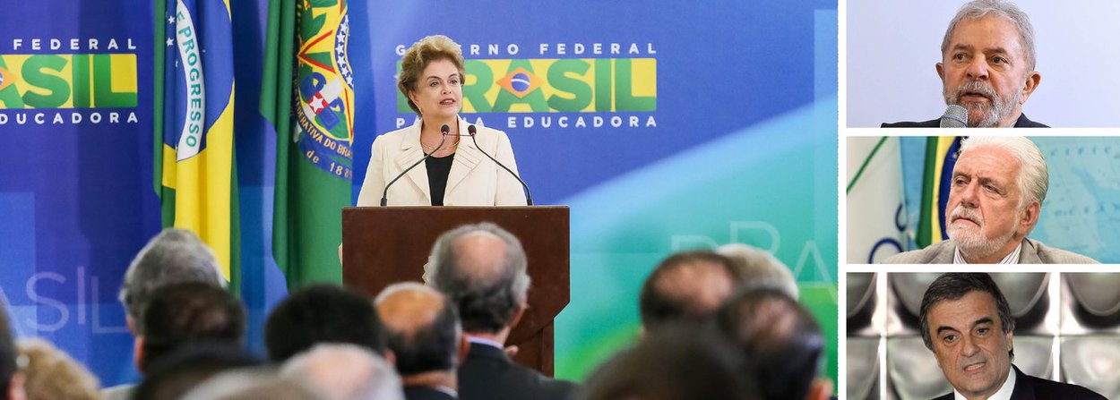A presidenta Dilma Rousseff está reunida neste momento, no Palácio da Alvorada, com o ex-presidente Luiz Inácio Lula da Silva, que tomou posse como ministro-chefe da Casa Civil; em caráter temporário, porém, a posse de Lula está suspensa por liminar de um juiz federal; além de Dilma e Lula, estão na residência oficial o AGU, José Eduardo Cardozo, e o novo ministro da chefia de Gabinete Pessoal da presidenta, Jaques Wagner, que deixou a Casa Civil (Foto: Leonardo Lucena) A presidenta Dilma Rousseff está reunida neste momento, no Palácio da Alvorada, com o ex-presidente Luiz Inácio Lula da Silva, que tomou posse como ministro-chefe da Casa Civil; em caráter temporário, porém, a posse de Lula está suspensa por liminar de um juiz federal; além de Dilma e Lula, estão na residência oficial o AGU, José Eduardo Cardozo, e o novo ministro da chefia de Gabinete Pessoal da presidenta, Jaques Wagner, que deixou a Casa Civil