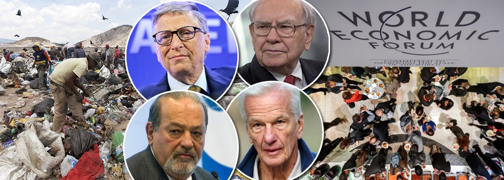 Relatório da ONG internacional Oxfam, divulgado a dois dias do Fórum Econômico Mundial, em Davos, revela que a desigualdade atingiu níveis alarmantes em todo o mundo; dados comprovam que o patrimônio do pequeno grupo de bilionários que compõem o 1% mais rico do mundo, do qual fazem parte empresários como Bill Gates, Carlos Slim, Warren Buffett e o brasileiro Jorge Paulo Lemann, já é maior do que a riqueza de 99% da população mundial; "No ano passado, a Oxfam estimava que isso fosse ocorrer em 2016. No entanto, aconteceu em 2015, um ano antes", destaca a ONG, que pretende pressionar os líderes presentes em Davos a combater a desigualdade mundial; uma das medidas propostas é o fim dos paraísos fiscais (Foto: Leonardo Attuch) www.brasil247.com - Relatório da ONG internacional Oxfam, divulgado a dois dias do Fórum Econômico Mundial, em Davos, revela que a desigualdade atingiu níveis alarmantes em todo o mundo; dados comprovam que o patrimônio do pequeno grupo de bilionários que compõem o 1% mais rico do mundo, do qual fazem parte empresários como Bill Gates, Carlos Slim, Warren Buffett e o brasileiro Jorge Paulo Lemann, já é maior do que a riqueza de 99% da população mundial; "No ano passado, a Oxfam estimava que isso fosse ocorrer em 2016. No entanto, aconteceu em 2015, um ano antes", destaca a ONG, que pretende pressionar os líderes presentes em Davos a combater a desigualdade mundial; uma das medidas propostas é o fim dos paraísos fiscais