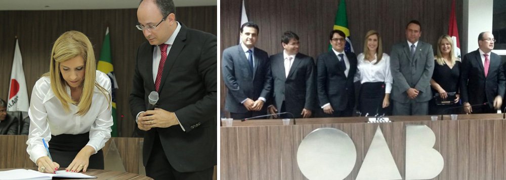 A advoga Fernanda Marinela foi a única mulher eleita para presidência de seccional da OAB no País e a primeira da história em Alagoas; "Este é um momento muito especial em minha vida. A responsabilidade por ser a primeira mulher a assumir a OAB Alagoas e a única eleita nas Seccionais do país é dobrada. Mas acredito que se caminharmos juntos teremos uma gestão vitoriosa", afirmou (Foto: Voney Malta) A advoga Fernanda Marinela foi a única mulher eleita para presidência de seccional da OAB no País e a primeira da história em Alagoas; "Este é um momento muito especial em minha vida. A responsabilidade por ser a primeira mulher a assumir a OAB Alagoas e a única eleita nas Seccionais do país é dobrada. Mas acredito que se caminharmos juntos teremos uma gestão vitoriosa", afirmou