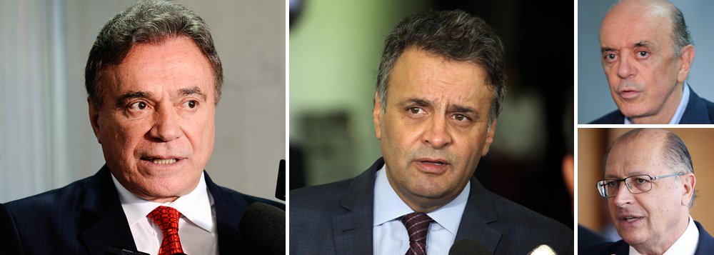 Aparentemente, há projetos presidenciais demais para um único PSDB, hoje dominado pelo senador Aécio Neves (PSDB-MG); seu colega Alvaro Dias foi o primeiro a puxar a fila, trocando o ninho tucano pelo PV, mas há ainda duas dissidências no forno; o senador José Serra (PSDB-SP) pode migrar para o PMDB e o governador Geraldo Alckmin namora o PSB; fragmentação da direita pode ser um bom cenário para a esquerda em 2018, seja com Lula, seja com Ciro Gomes (Foto: Aquiles Lins) Aparentemente, há projetos presidenciais demais para um único PSDB, hoje dominado pelo senador Aécio Neves (PSDB-MG); seu colega Alvaro Dias foi o primeiro a puxar a fila, trocando o ninho tucano pelo PV, mas há ainda duas dissidências no forno; o senador José Serra (PSDB-SP) pode migrar para o PMDB e o governador Geraldo Alckmin namora o PSB; fragmentação da direita pode ser um bom cenário para a esquerda em 2018, seja com Lula, seja com Ciro Gomes