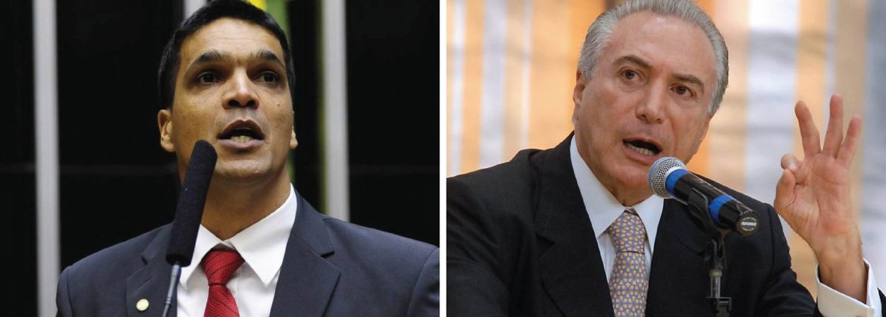 Deputado Cabo Daciolo (sem partido-RJ) protocolou nesta quinta-feira, 10, na Câmara, pedido de impeachment contra o vice-presidente Michel Temer; o argumento é o mesmo usado contra a presidente Dilma Rousseff, o de que Temer também teria praticado crime de responsabilidade ao assinar decretos de abertura de crédito, conhecidos como "pedaladas fiscais" (Foto: Aquiles Lins) Deputado Cabo Daciolo (sem partido-RJ) protocolou nesta quinta-feira, 10, na Câmara, pedido de impeachment contra o vice-presidente Michel Temer; o argumento é o mesmo usado contra a presidente Dilma Rousseff, o de que Temer também teria praticado crime de responsabilidade ao assinar decretos de abertura de crédito, conhecidos como "pedaladas fiscais"
