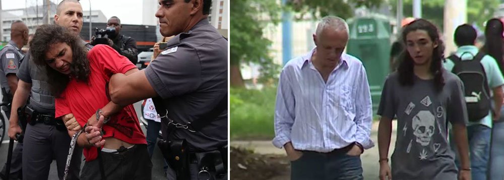 Reportagem da Rede Brasil Atual mostra um pouco mais sobre o corretor Luiz Braga, pai do estudante Francisco Mussatti Braga, 16 anos, que foi detido por protestar contra a reorganização da rede de ensino estadual, depois revogada pelo governador Geraldo Alckmin (PSDB); "Ir buscar o filho numa delegacia é uma mistura de sentimentos. Preocupação, respeito. Eles vivem com a gente, mas não nos pertencem. Eles têm a vida deles, e eu tento acompanhar. Às vezes mais de perto, às vezes mais de longe. E pra mim é um privilégio poder acompanhar, quando eles me permitem. É um privilégio para os pais", afirmou (Foto: Aquiles Lins) Reportagem da Rede Brasil Atual mostra um pouco mais sobre o corretor Luiz Braga, pai do estudante Francisco Mussatti Braga, 16 anos, que foi detido por protestar contra a reorganização da rede de ensino estadual, depois revogada pelo governador Geraldo Alckmin (PSDB); "Ir buscar o filho numa delegacia é uma mistura de sentimentos. Preocupação, respeito. Eles vivem com a gente, mas não nos pertencem. Eles têm a vida deles, e eu tento acompanhar. Às vezes mais de perto, às vezes mais de longe. E pra mim é um privilégio poder acompanhar, quando eles me permitem. É um privilégio para os pais", afirmou