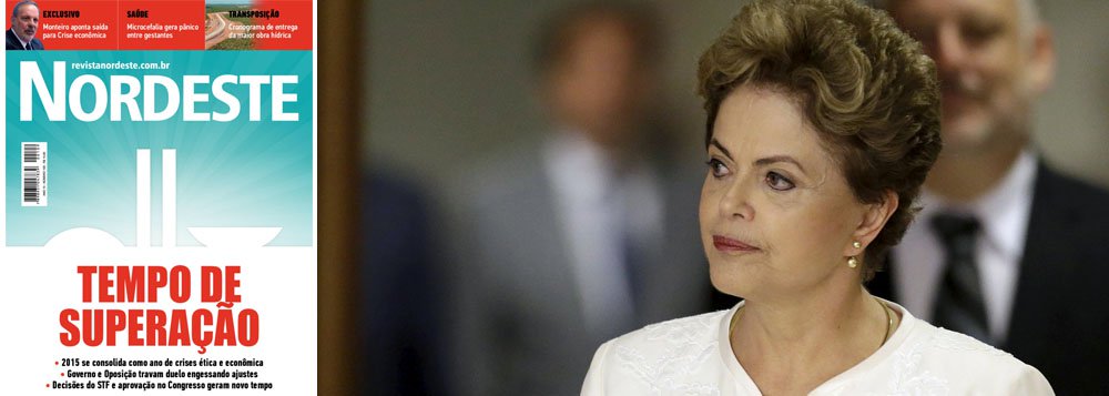 Reportagem de capa da revista Nordeste aborda os desafios da presidente Dilma Rousseff em 2016; de acordo com seus editores, o país está apenas vivendo uma trégua com as decisões do Supremo Tribunal ao estabelecer um rito jurídico para o andamento do processo de impeachment; "a serpente parece dormir, mas ela choca os ovos", diz editorial da publicação, que já está online e pode ser baixada para smartphone ou tablet, além de poder ser acessada diretamente pelo computador (Foto: Leonardo Attuch) Reportagem de capa da revista Nordeste aborda os desafios da presidente Dilma Rousseff em 2016; de acordo com seus editores, o país está apenas vivendo uma trégua com as decisões do Supremo Tribunal ao estabelecer um rito jurídico para o andamento do processo de impeachment; "a serpente parece dormir, mas ela choca os ovos", diz editorial da publicação, que já está online e pode ser baixada para smartphone ou tablet, além de poder ser acessada diretamente pelo computador