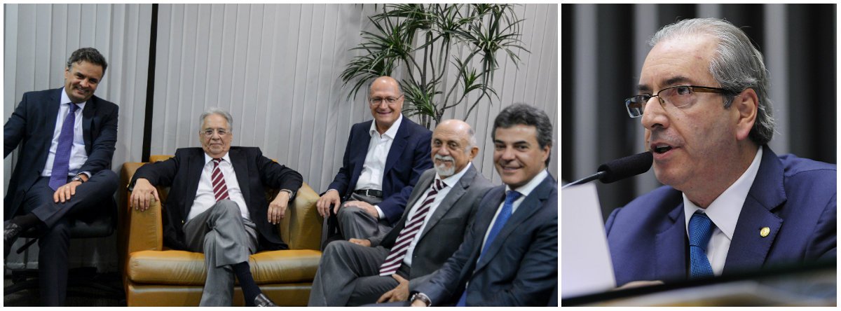 Tucanos tentam mais uma vez ajustar o plano golpista; como intelectuais, artistas, juristas, educadores e 16 governadores se opuseram ao golpe do presidente da Câmara, Eduardo Cunha (PMDB-RJ), o partido agora volta a sonhar com a solução TSE para chegar ao poder por meio de um atalho; para viabilizar esse caminho, no entanto, os tucanos acreditam que Cunha teria que deixar a presidência já, para não correr o risco de assumir a presidência no caso da queda de Dilma e Temer; "Ninguém em sã consciência vai cassar a presidente e o vice e dar o poder a Cunha", afirma um tucano (Foto: Gisele Federicce) Tucanos tentam mais uma vez ajustar o plano golpista; como intelectuais, artistas, juristas, educadores e 16 governadores se opuseram ao golpe do presidente da Câmara, Eduardo Cunha (PMDB-RJ), o partido agora volta a sonhar com a solução TSE para chegar ao poder por meio de um atalho; para viabilizar esse caminho, no entanto, os tucanos acreditam que Cunha teria que deixar a presidência já, para não correr o risco de assumir a presidência no caso da queda de Dilma e Temer; "Ninguém em sã consciência vai cassar a presidente e o vice e dar o poder a Cunha", afirma um tucano