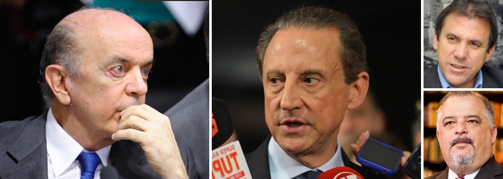 Levantamento realizado pelo instituto Paraná Pesquisas sobre as eleições para o governo do Estado, em 2018, aponta o senador tucano José Serra à frente, com 42,6% das intenções de voto, e Paulo Skaf em segundo lugar, com 30,2%; Luiz Marinho, do PT, e Márcio França, do PSB, aparecem como nanicos, com 3,2% e 2,2%, respectivamente, atrás de Eduardo Jorge, do PV; em um cenário com o senador Aloysio Nunes no lugar de Serra, Aloysio fica em segundo, com 16,9%, e o petista melhora seu índice para 6,1%, na terceira posição; pesquisa foi realizada em 68 municípios entre 16 e 20 de dezembro de 2015 (Foto: Gisele Federicce) Levantamento realizado pelo instituto Paraná Pesquisas sobre as eleições para o governo do Estado, em 2018, aponta o senador tucano José Serra à frente, com 42,6% das intenções de voto, e Paulo Skaf em segundo lugar, com 30,2%; Luiz Marinho, do PT, e Márcio França, do PSB, aparecem como nanicos, com 3,2% e 2,2%, respectivamente, atrás de Eduardo Jorge, do PV; em um cenário com o senador Aloysio Nunes no lugar de Serra, Aloysio fica em segundo, com 16,9%, e o petista melhora seu índice para 6,1%, na terceira posição; pesquisa foi realizada em 68 municípios entre 16 e 20 de dezembro de 2015