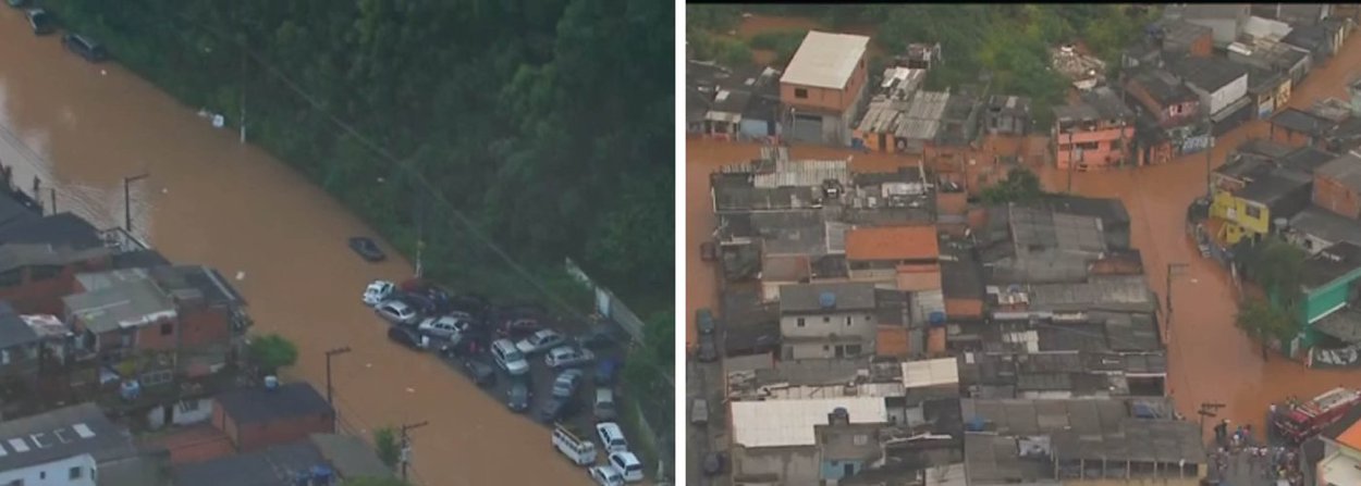Forte chuva que atinge a cidade de São Paulo na tarde e início da noite desta sexta-feira, 1º, já fez quatro córregos transbordarem: o Córrego Aricanduva, na Zona Leste, Córrego Ribeirão Vermelho, em Pirituba, o Córrego Perus, em Perus, perto da saída do km 14 da Rodovia Anhanguera, e o Córrego do Lajeado, no Itaim Paulista; cidade de Osasco, na Grande São Paulo, registrou alagamentos em várias avenidas e carros ficaram encobertos pela água; Centro de Gerenciamento de Emergências informou que durante a noite desta sexta-feira, novas áreas de instabilidade devem atingir a capital paulista (Foto: Aquiles Lins) Forte chuva que atinge a cidade de São Paulo na tarde e início da noite desta sexta-feira, 1º, já fez quatro córregos transbordarem: o Córrego Aricanduva, na Zona Leste, Córrego Ribeirão Vermelho, em Pirituba, o Córrego Perus, em Perus, perto da saída do km 14 da Rodovia Anhanguera, e o Córrego do Lajeado, no Itaim Paulista; cidade de Osasco, na Grande São Paulo, registrou alagamentos em várias avenidas e carros ficaram encobertos pela água; Centro de Gerenciamento de Emergências informou que durante a noite desta sexta-feira, novas áreas de instabilidade devem atingir a capital paulista