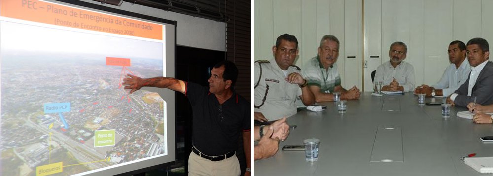 O prefeito de Camaçari, Ademar Delgado (PT), analisou nesta segunda-feira o novo simulado do Plano de Emergência da Comunidade nível 4 do Cofic (Comitê de Fomento Industrial de Camaçari); o plano é voltado para orientação da comunidade em uma eventual situação de emergência relacionada ao Polo Industrial da cidade; Ademar destacou que em uma cidade como Camaçari, que abriga um complexo industrial do porte do polo, "é de suma importância ter um plano de emergência e, mais importante ainda, é preparar a comunidade para saber como se portar em uma situação de emergência" (Foto: Romulo Faro) O prefeito de Camaçari, Ademar Delgado (PT), analisou nesta segunda-feira o novo simulado do Plano de Emergência da Comunidade nível 4 do Cofic (Comitê de Fomento Industrial de Camaçari); o plano é voltado para orientação da comunidade em uma eventual situação de emergência relacionada ao Polo Industrial da cidade; Ademar destacou que em uma cidade como Camaçari, que abriga um complexo industrial do porte do polo, "é de suma importância ter um plano de emergência e, mais importante ainda, é preparar a comunidade para saber como se portar em uma situação de emergência"
