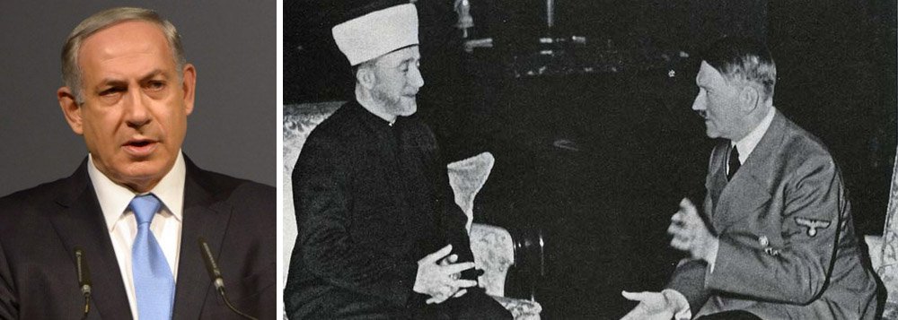 Declaração feita pelo primeiro-ministro israelense Benjamin Netanyahu de que o líder religioso Haj Amin al-Husseini teria convencido Adolf Hitler a exterminar os judeus revela uma inverdade histórica; apesar de o encontro entre Hitler e Husseini ter realmente ocorrido, em dezembro de 1941, o holocausto já estava em curso; "É triste quando um líder do governo israelenses odeia tanto seu vizinho que está disposto a absolver o mais notório criminoso de guerra da história, Adolf Hitler, do assassinato de 6 milhões de judeus durante o Holocausto", disse o presidente do comitê executivo da Organização para Libertação da Palestina, Saeb Erekat (Foto: Paulo Emílio) Declaração feita pelo primeiro-ministro israelense Benjamin Netanyahu de que o líder religioso Haj Amin al-Husseini teria convencido Adolf Hitler a exterminar os judeus revela uma inverdade histórica; apesar de o encontro entre Hitler e Husseini ter realmente ocorrido, em dezembro de 1941, o holocausto já estava em curso; "É triste quando um líder do governo israelenses odeia tanto seu vizinho que está disposto a absolver o mais notório criminoso de guerra da história, Adolf Hitler, do assassinato de 6 milhões de judeus durante o Holocausto", disse o presidente do comitê executivo da Organização para Libertação da Palestina, Saeb Erekat