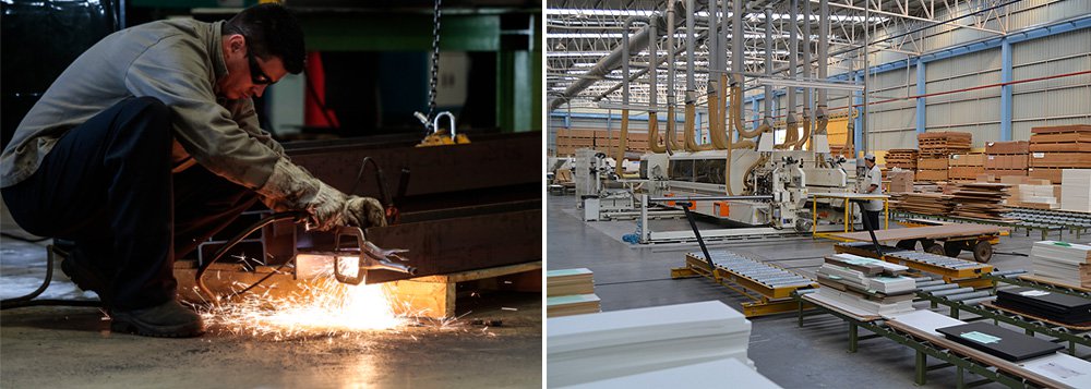 A produção industrial brasileira registrou queda de 2,4% de outubro a novembro de 2015, o sexto resultado consecutivo frente ao mês imediatamente anterior, fechando os primeiros onze meses do ano com retração acumulada de 8,3%; queda registrada em novembro foi a mais intensa desde dezembro de 2013 (-2,8%) (Foto: Gisele Federicce) A produção industrial brasileira registrou queda de 2,4% de outubro a novembro de 2015, o sexto resultado consecutivo frente ao mês imediatamente anterior, fechando os primeiros onze meses do ano com retração acumulada de 8,3%; queda registrada em novembro foi a mais intensa desde dezembro de 2013 (-2,8%)