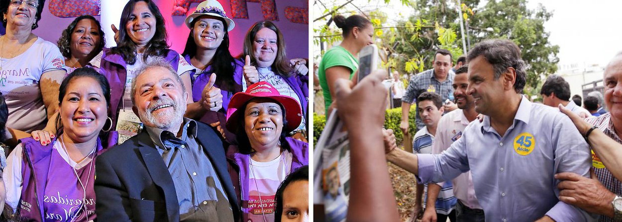 O ex-presidente Lula e o senador mineiro Aécio Neves ficariam tecnicamente empatados na Bahia se as eleições para a presidência da República fossem hoje; levantamento do Instituto Paraná Pesquisas aponta Aécio com 30,4% das intenções de voto dos baianos, contra 27,5% de Lula; com a margem de erro de três pontos percentuais para mais ou para menos, Lula e Aécio estariam empatados; em seguida aparece a ex-senadora Marina Silva, com 18,8% (Foto: Romulo Faro) O ex-presidente Lula e o senador mineiro Aécio Neves ficariam tecnicamente empatados na Bahia se as eleições para a presidência da República fossem hoje; levantamento do Instituto Paraná Pesquisas aponta Aécio com 30,4% das intenções de voto dos baianos, contra 27,5% de Lula; com a margem de erro de três pontos percentuais para mais ou para menos, Lula e Aécio estariam empatados; em seguida aparece a ex-senadora Marina Silva, com 18,8%