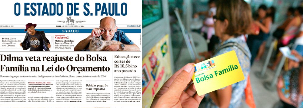 Jornalista Fernando Brito explica o veto da presidente na Lei de Diretrizes Orçamentárias ao reajuste do programa; "Como a dotação orçamentária para o Bolsa Família é fixa, o que acontece quando se aumenta o valor do benefício? Sim, como o valor total é o mesmo, menos benefícios poderão ser pagos"; e critica a manchete do Estadão sobre o assunto: "Contém uma destas 'jaboticabas', as coisas que só acontecem no Brasil" (Foto: Gisele Federicce) Jornalista Fernando Brito explica o veto da presidente na Lei de Diretrizes Orçamentárias ao reajuste do programa; "Como a dotação orçamentária para o Bolsa Família é fixa, o que acontece quando se aumenta o valor do benefício? Sim, como o valor total é o mesmo, menos benefícios poderão ser pagos"; e critica a manchete do Estadão sobre o assunto: "Contém uma destas 'jaboticabas', as coisas que só acontecem no Brasil"