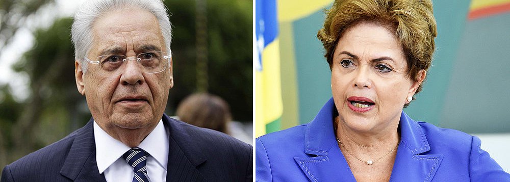 Em entrevista ao programa Manhattan Connection, do GloboNews, nesta madrugada, o ex-presidente tucano Fernando Henrique Cardoso voltou a defender o afastamento da presidente Dilma Rousseff: “não precisa de empurrão, se cair, Dilma cai sozinha”; segundo ele, Dilma e o presidente da Câmara, Eduardo Cunha (PMDB) ‘disputam cabeça a cabeça’ pelo título de pior de 2015; “Sou otimista, para recompor uma situação política no Brasil, 3 a 5 anos”, completou; ele afirma ainda que "o risco maior na América Latina é esse populismo (...) tomara que o Brasil se livre disto"; um dos principais líderes do movimento golpista, FHC escreveu ontem que vale tudo para derrubar Dilma: "renúncia, retomada da liderança presidencial em novas bases ou, sendo inevitável, impeachment ou nulidade das eleições" (Foto: Roberta Namour) Em entrevista ao programa Manhattan Connection, do GloboNews, nesta madrugada, o ex-presidente tucano Fernando Henrique Cardoso voltou a defender o afastamento da presidente Dilma Rousseff: “não precisa de empurrão, se cair, Dilma cai sozinha”; segundo ele, Dilma e o presidente da Câmara, Eduardo Cunha (PMDB) ‘disputam cabeça a cabeça’ pelo título de pior de 2015; “Sou otimista, para recompor uma situação política no Brasil, 3 a 5 anos”, completou; ele afirma ainda que "o risco maior na América Latina é esse populismo (...) tomara que o Brasil se livre disto"; um dos principais líderes do movimento golpista, FHC escreveu ontem que vale tudo para derrubar Dilma: "renúncia, retomada da liderança presidencial em novas bases ou, sendo inevitável, impeachment ou nulidade das eleições"