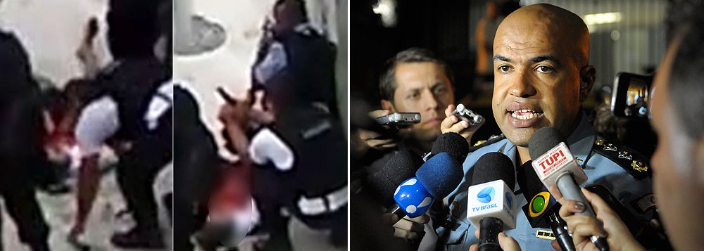 O porta-voz das UPPs da PM do Rio de Janeiro, major Ivan Blaz, disse que a imagem desse projeto da segurança pública foi abalada pelas cenas gravadas em um celular e divulgadas nas redes sociais, em que quatro policiais militares, depois de balearem um rapaz de 17 anos, modificam a cena do crime para forjar um auto de resistência, no Morro da Providência, na região central do Rio; de acordo com o major Blaz, "nossa obrigação maior é dar a devida resposta à sociedade. A desvio de conduta, não cabe explicação: cabe punição" (Foto: Leonardo Lucena) O porta-voz das UPPs da PM do Rio de Janeiro, major Ivan Blaz, disse que a imagem desse projeto da segurança pública foi abalada pelas cenas gravadas em um celular e divulgadas nas redes sociais, em que quatro policiais militares, depois de balearem um rapaz de 17 anos, modificam a cena do crime para forjar um auto de resistência, no Morro da Providência, na região central do Rio; de acordo com o major Blaz, "nossa obrigação maior é dar a devida resposta à sociedade. A desvio de conduta, não cabe explicação: cabe punição"