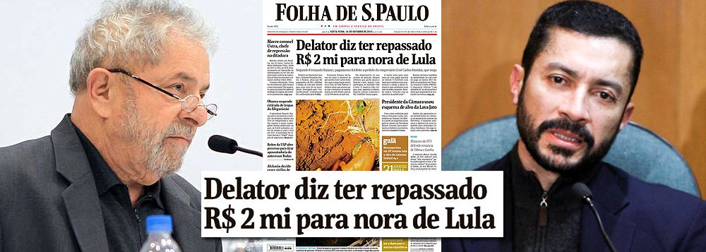 Ex-presidente Lula rebateu as denúncias do lobista Fernando Baiano, que afirma ter repassado R$ 2 milhões a sua nora, por intermédio de José Carlos Bumlai: "O ex-presidente Lula jamais autorizou que o sr. José Carlos Bumlai ou qualquer pessoa utilizasse seu nome em qualquer espécie de lobby. Lula tem quatro noras e nenhuma delas recebeu, direta ou indiretamente, qualquer quantia ou favor do réu Fernando Baiano. É deplorável que a palavra de um réu confesso, sem amparo em fatos nem provas, seja divulgada mais uma vez de forma ilegal, com claro objetivo político"; Folha dedicou manchete ao caso, embora Baiano tenta dito que o negócio relacionado à suposta comissão não se materializou (Foto: Roberta Namour) Ex-presidente Lula rebateu as denúncias do lobista Fernando Baiano, que afirma ter repassado R$ 2 milhões a sua nora, por intermédio de José Carlos Bumlai: "O ex-presidente Lula jamais autorizou que o sr. José Carlos Bumlai ou qualquer pessoa utilizasse seu nome em qualquer espécie de lobby. Lula tem quatro noras e nenhuma delas recebeu, direta ou indiretamente, qualquer quantia ou favor do réu Fernando Baiano. É deplorável que a palavra de um réu confesso, sem amparo em fatos nem provas, seja divulgada mais uma vez de forma ilegal, com claro objetivo político"; Folha dedicou manchete ao caso, embora Baiano tenta dito que o negócio relacionado à suposta comissão não se materializou