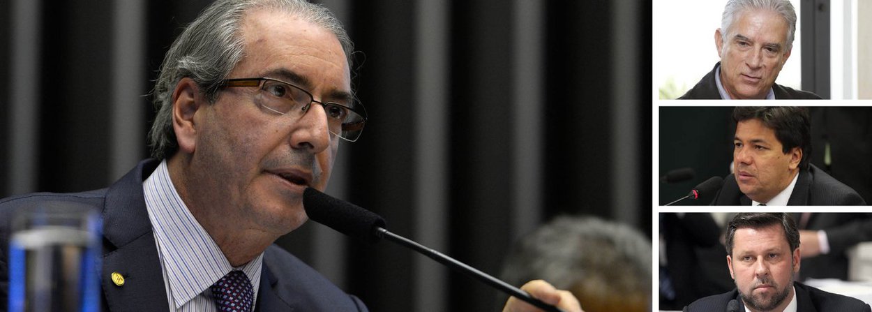 Com o prévio conhecimento do presidente da Câmara, Eduardo Cunha (PMDB-RJ), os principais partidos da oposição reafirmaram nesta terça (20) posição pelo afastamento dele do comando da Casa, embora, nos bastidores, continuem dando suporte ao peemedebista para garantir o andamento do pedido de impeachment da presidente Dilma Rousseff; os líderes do PSDB, DEM e PPS convocaram uma coletiva de imprensa para afirmar que consideram "gravíssimas" as acusações contra Cunha e que defendem "com muita ênfase" o afastamento dele da Presidência; apesar da manifestação, o tom foi combinado com o peemedebista; Cunha respondeu: "Podem fazer a nota que eles quiserem, o pedido que eles quiserem. Efetivamente, vou continuar do mesmo jeito"
(Foto: Valter Lima) Com o prévio conhecimento do presidente da Câmara, Eduardo Cunha (PMDB-RJ), os principais partidos da oposição reafirmaram nesta terça (20) posição pelo afastamento dele do comando da Casa, embora, nos bastidores, continuem dando suporte ao peemedebista para garantir o andamento do pedido de impeachment da presidente Dilma Rousseff; os líderes do PSDB, DEM e PPS convocaram uma coletiva de imprensa para afirmar que consideram "gravíssimas" as acusações contra Cunha e que defendem "com muita ênfase" o afastamento dele da Presidência; apesar da manifestação, o tom foi combinado com o peemedebista; Cunha respondeu: "Podem fazer a nota que eles quiserem, o pedido que eles quiserem. Efetivamente, vou continuar do mesmo jeito"