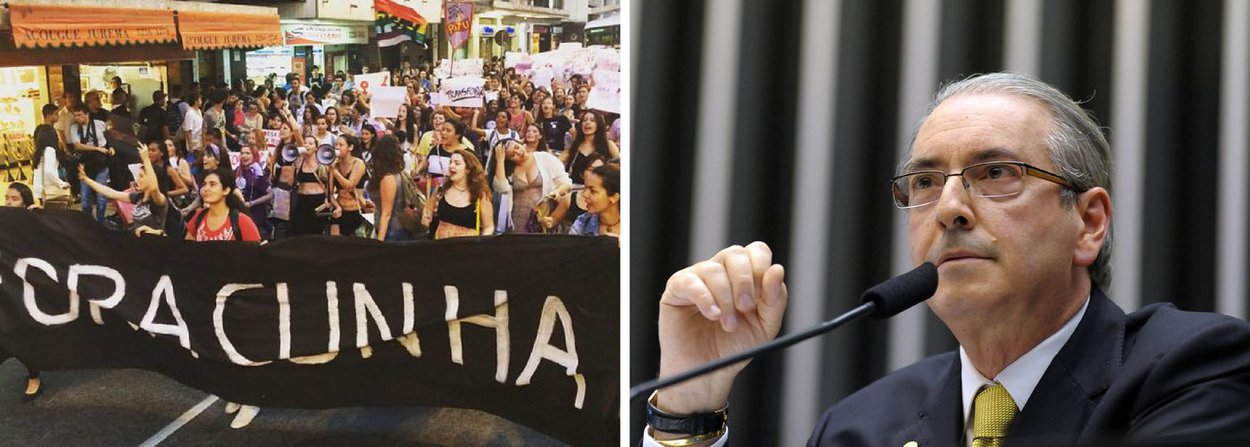 Manifestações contrárias ao presidente da Câmara Eduardo Cunha (PMDB-RJ) ocorrem nesta segunda (23), em algumas localidades do país; os protestos foram convocados nas redes sociais pelo grupo Levante Popular da Juventude e estão previstos para ocorrer em ao menos 11 cidades; em Aracaju (SE), a mobilização atraiu 20 pessoas; em Fortaleza (CE), o contingente foi maior: 50 pessoas pediram 'Fora Cunha'; na capital maranhense, São Luís, jovens do movimento Levante Popular também protestaram pela saída de Cunha (Foto: Valter Lima) Manifestações contrárias ao presidente da Câmara Eduardo Cunha (PMDB-RJ) ocorrem nesta segunda (23), em algumas localidades do país; os protestos foram convocados nas redes sociais pelo grupo Levante Popular da Juventude e estão previstos para ocorrer em ao menos 11 cidades; em Aracaju (SE), a mobilização atraiu 20 pessoas; em Fortaleza (CE), o contingente foi maior: 50 pessoas pediram 'Fora Cunha'; na capital maranhense, São Luís, jovens do movimento Levante Popular também protestaram pela saída de Cunha