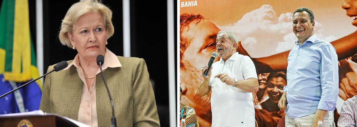 A avaliação da senadora Ana Amélia (PP-RS) foi uma resposta ao ex-presidente Lula após o petista afirmar que "o Brasil vive um quase estado de exceção"; de acordo com a parlamentar, o país em estado de exceção é a Venezuela, onde o governo manda pessoas para a cadeia pelo simples fato de fazerem oposição ao governo de Nicolás Maduro; durante evento em Salvador, Lula disse que "estamos vivendo um momento excepcional em que um cidadão é preso e tem a promessa de ser solto se ele delatar alguém"; "Aí ele passa a delatar até a mãe, se for o caso", afirmou; "O dado concreto que estamos vivendo quase de um Estado de exceção"
(Foto: Leonardo Lucena) A avaliação da senadora Ana Amélia (PP-RS) foi uma resposta ao ex-presidente Lula após o petista afirmar que "o Brasil vive um quase estado de exceção"; de acordo com a parlamentar, o país em estado de exceção é a Venezuela, onde o governo manda pessoas para a cadeia pelo simples fato de fazerem oposição ao governo de Nicolás Maduro; durante evento em Salvador, Lula disse que "estamos vivendo um momento excepcional em que um cidadão é preso e tem a promessa de ser solto se ele delatar alguém"; "Aí ele passa a delatar até a mãe, se for o caso", afirmou; "O dado concreto que estamos vivendo quase de um Estado de exceção"