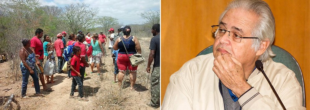 Cerca de 100 famílias ligadas ao Movimento dos Trabalhadores Rurais Sem terra (MST) ocuparam as terras da Fazenda Boa Esperança, no Agreste pernambucano; terreno, com aproximadamente 800 hectares pertence ao ex-deputado federal Pedro Corrêa (PP-PE), condenado a 7,2 anos de prisão na Ação Penal 470, o chamado escândalo do mensalão, e que também é investigado pela Operação Lava Jato; família vai pedir a reitengração de posse e dissea que a ocupaçao é uma retaliação ao acordo de delação premiada que o ex-deputado negocia com a Justiça e que pode envolver diretamente o PT e o ex-presidente Luiz Inácio Lula da Silva no esquema de corrupção da Petrobras investigado pela Lava Jato
(Foto: Paulo Emílio) Cerca de 100 famílias ligadas ao Movimento dos Trabalhadores Rurais Sem terra (MST) ocuparam as terras da Fazenda Boa Esperança, no Agreste pernambucano; terreno, com aproximadamente 800 hectares pertence ao ex-deputado federal Pedro Corrêa (PP-PE), condenado a 7,2 anos de prisão na Ação Penal 470, o chamado escândalo do mensalão, e que também é investigado pela Operação Lava Jato; família vai pedir a reitengração de posse e dissea que a ocupaçao é uma retaliação ao acordo de delação premiada que o ex-deputado negocia com a Justiça e que pode envolver diretamente o PT e o ex-presidente Luiz Inácio Lula da Silva no esquema de corrupção da Petrobras investigado pela Lava Jato