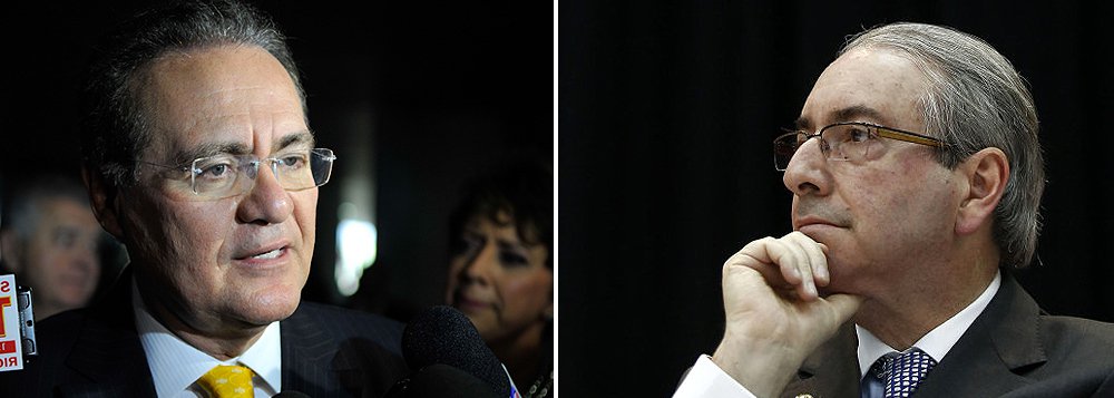 "Renan não aceitou a imposição de Cunha, em nome da maioria dos partidos na Câmara, de só apreciarem os vetos presidenciais se fosse incluído na pauta este último, que a presidente impôs ontem ao financiamento privado de campanhas", diz a colunista Tereza Cruvinel; "O que separou os dois peemedebistas? Interesses diferenciados. Boa parte dos senadores não quer fazer do financiamento privado de campanhas um cavalo de batalha, como querem os deputados. Renan, hoje em paz com a Casa, não quer marola. Além do mais, está empenhado em ajudar o governo a manter os vetos para superar as desconfianças econômicas. Cunha, cada vez mais atolado na Lava Jato, busca vingar-se do governo" (Foto: Tereza Cruvinel) "Renan não aceitou a imposição de Cunha, em nome da maioria dos partidos na Câmara, de só apreciarem os vetos presidenciais se fosse incluído na pauta este último, que a presidente impôs ontem ao financiamento privado de campanhas", diz a colunista Tereza Cruvinel; "O que separou os dois peemedebistas? Interesses diferenciados. Boa parte dos senadores não quer fazer do financiamento privado de campanhas um cavalo de batalha, como querem os deputados. Renan, hoje em paz com a Casa, não quer marola. Além do mais, está empenhado em ajudar o governo a manter os vetos para superar as desconfianças econômicas. Cunha, cada vez mais atolado na Lava Jato, busca vingar-se do governo"